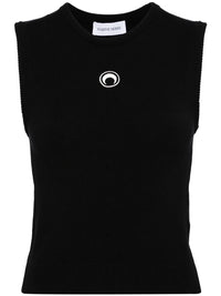 Moon Logo Knit Vest - Noir