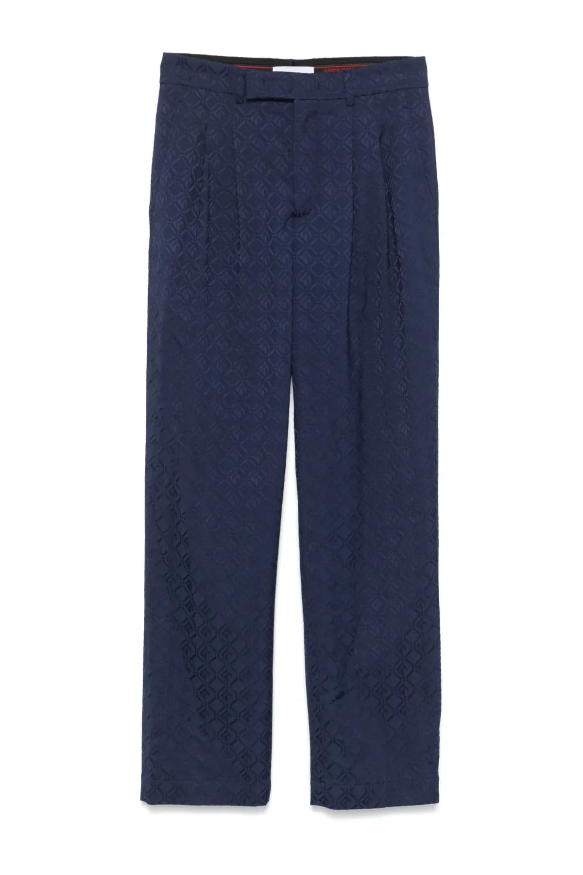 Pantalon Moon à pinces en jacquard - Navy