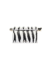 Pochette en cuir - Black & White Zebra