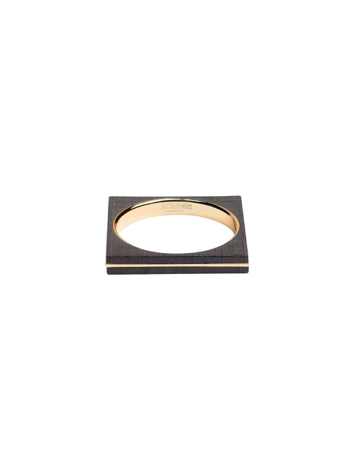 Bracelet géométrique en bois - Gold & Brown