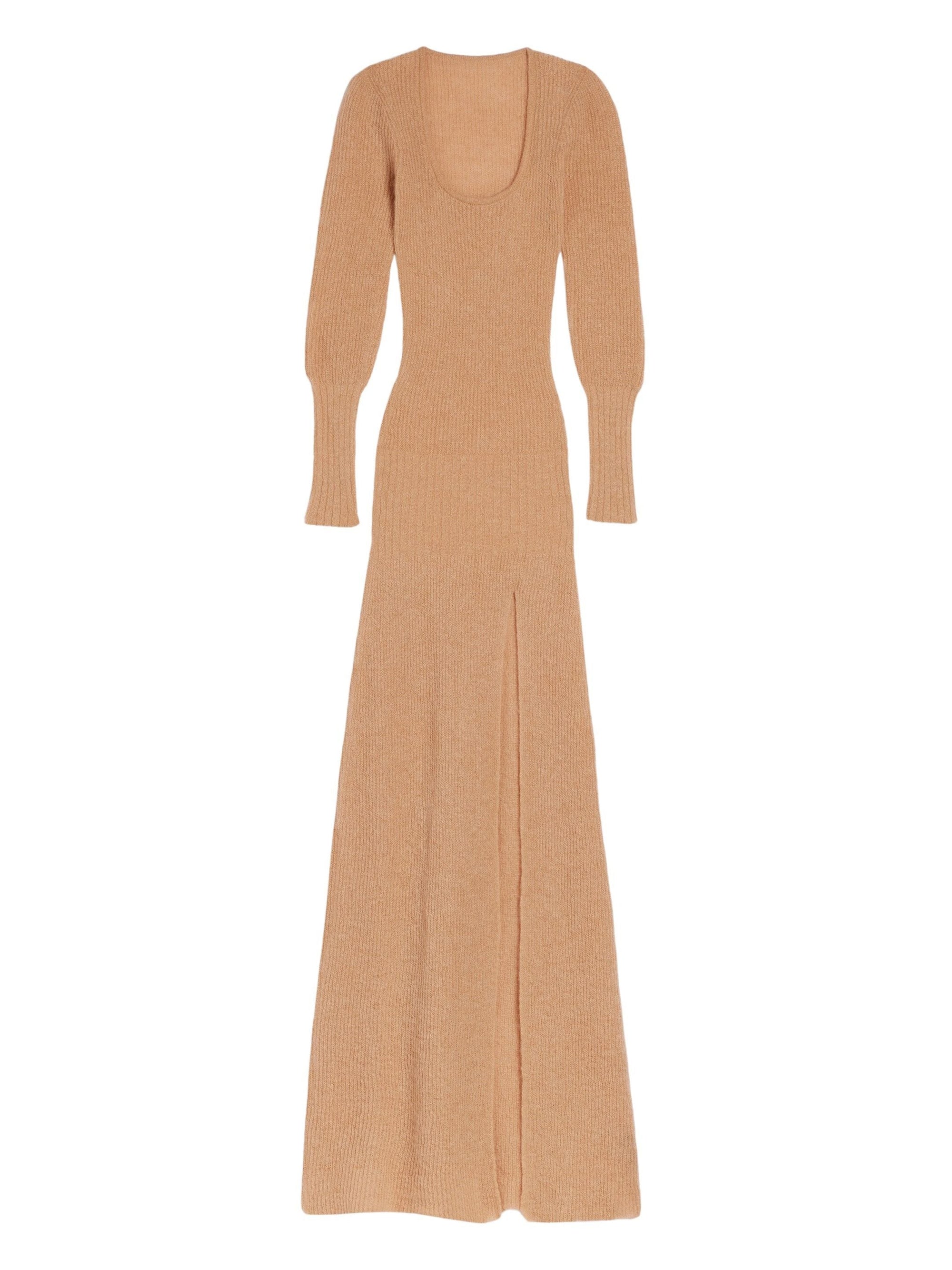 Robe Dao en laine - Dark Beige