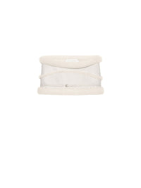 Jupe Pilou en cuir - Off-White