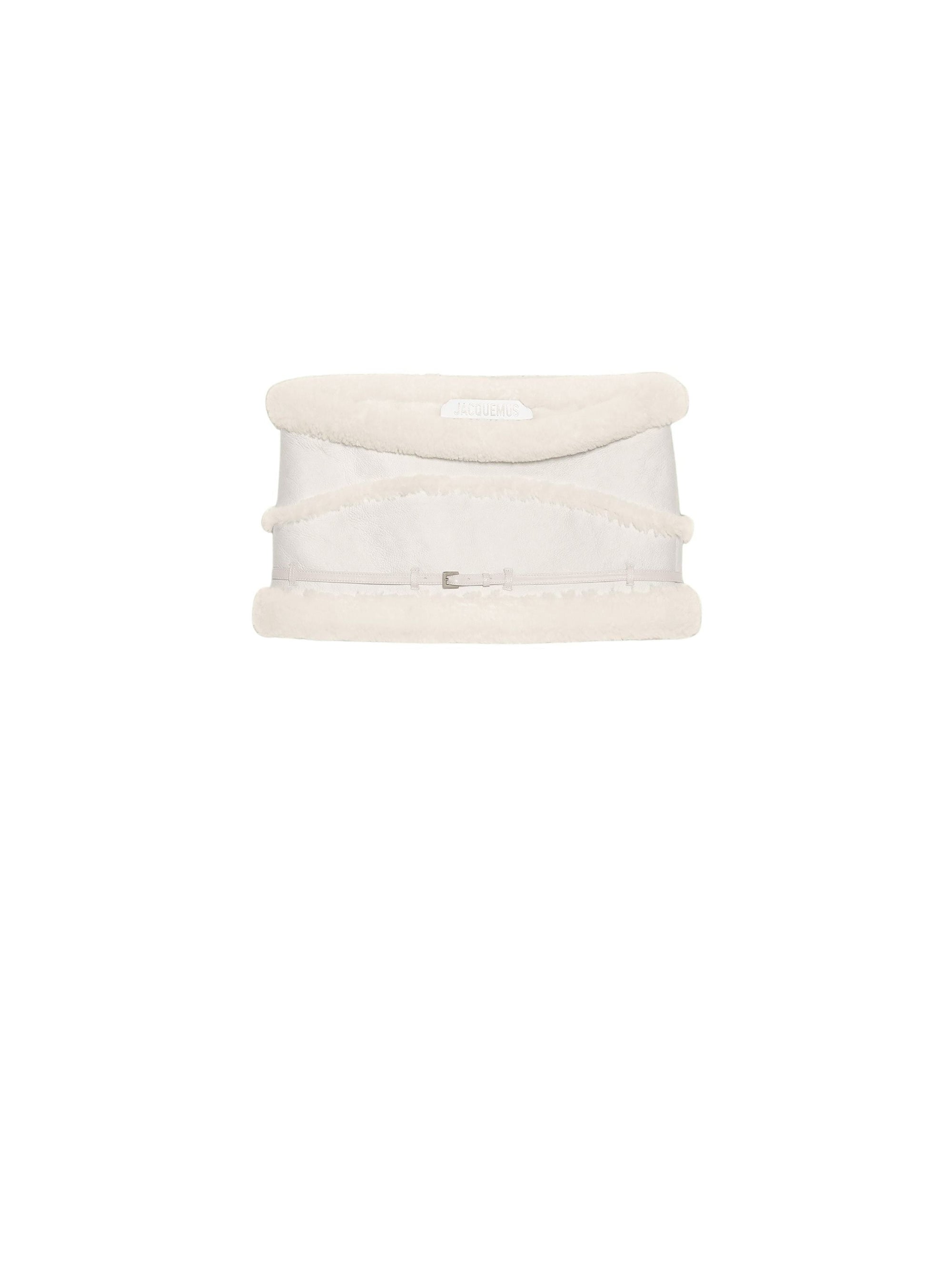 Jupe Pilou en cuir - Off-White