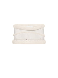 Jupe Pilou en cuir - Off White