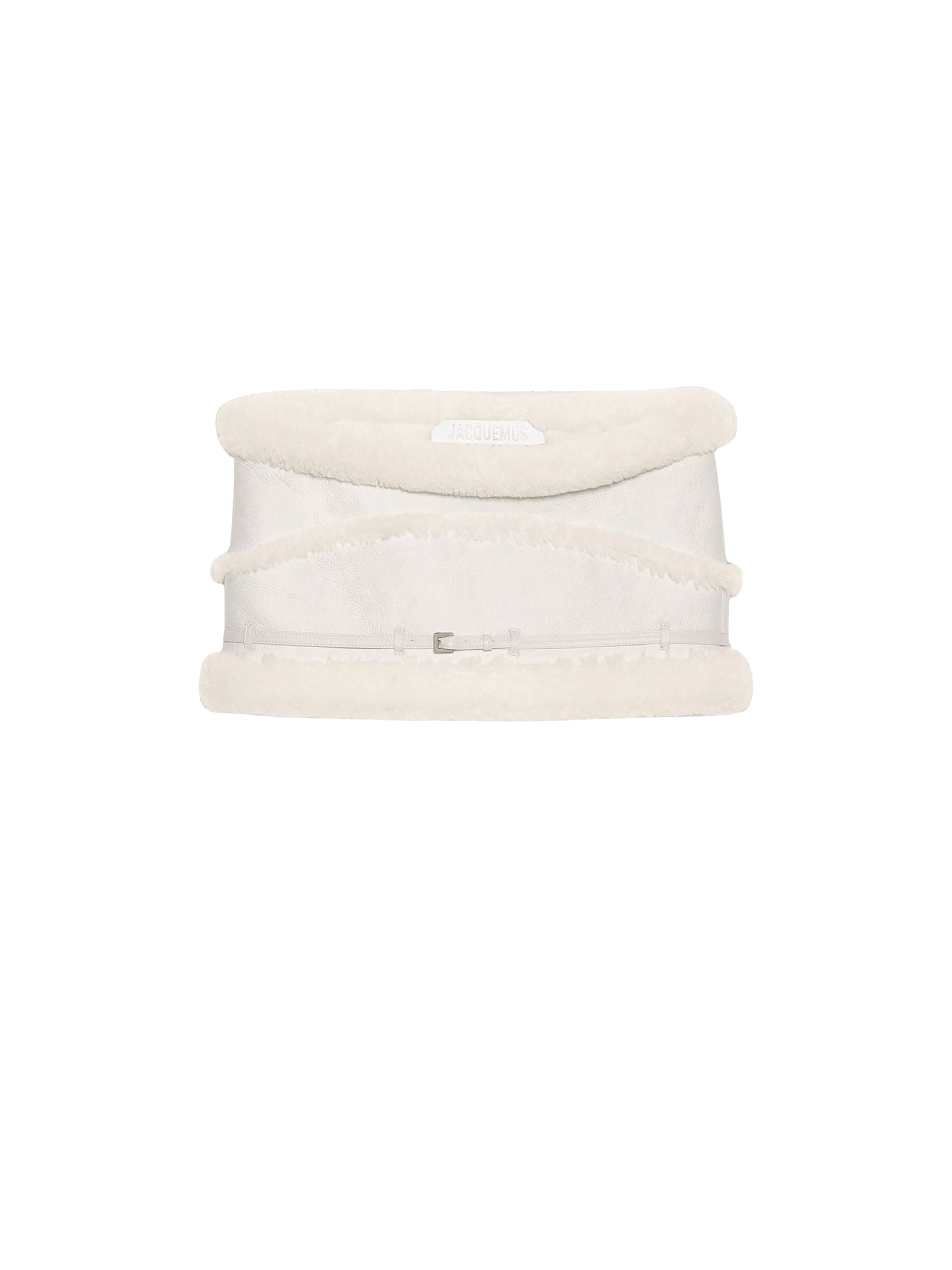 Jupe Pilou en cuir - Off White