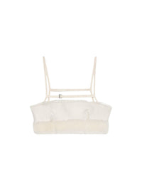 290€ / 0 sold //10 QTY / ST0%   Brassière Pilou en cuir - Off White
