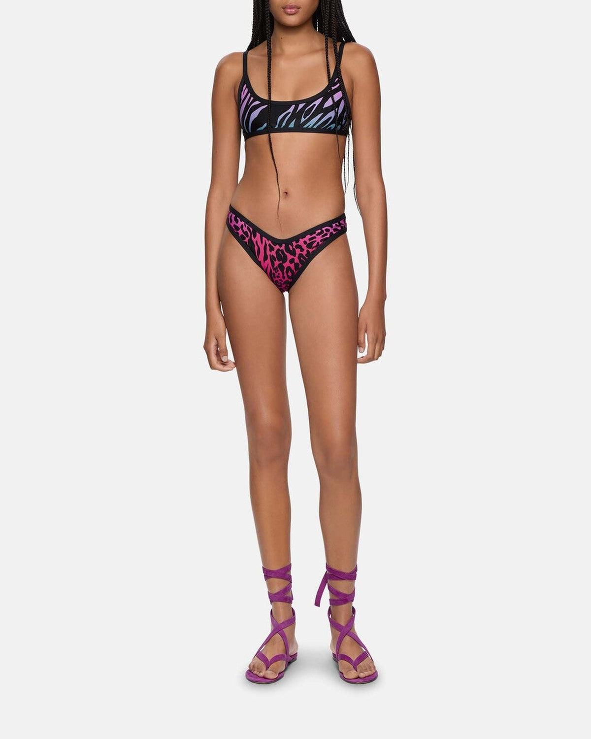 Ensemble de bikini en lycra imprimé - Multicolor