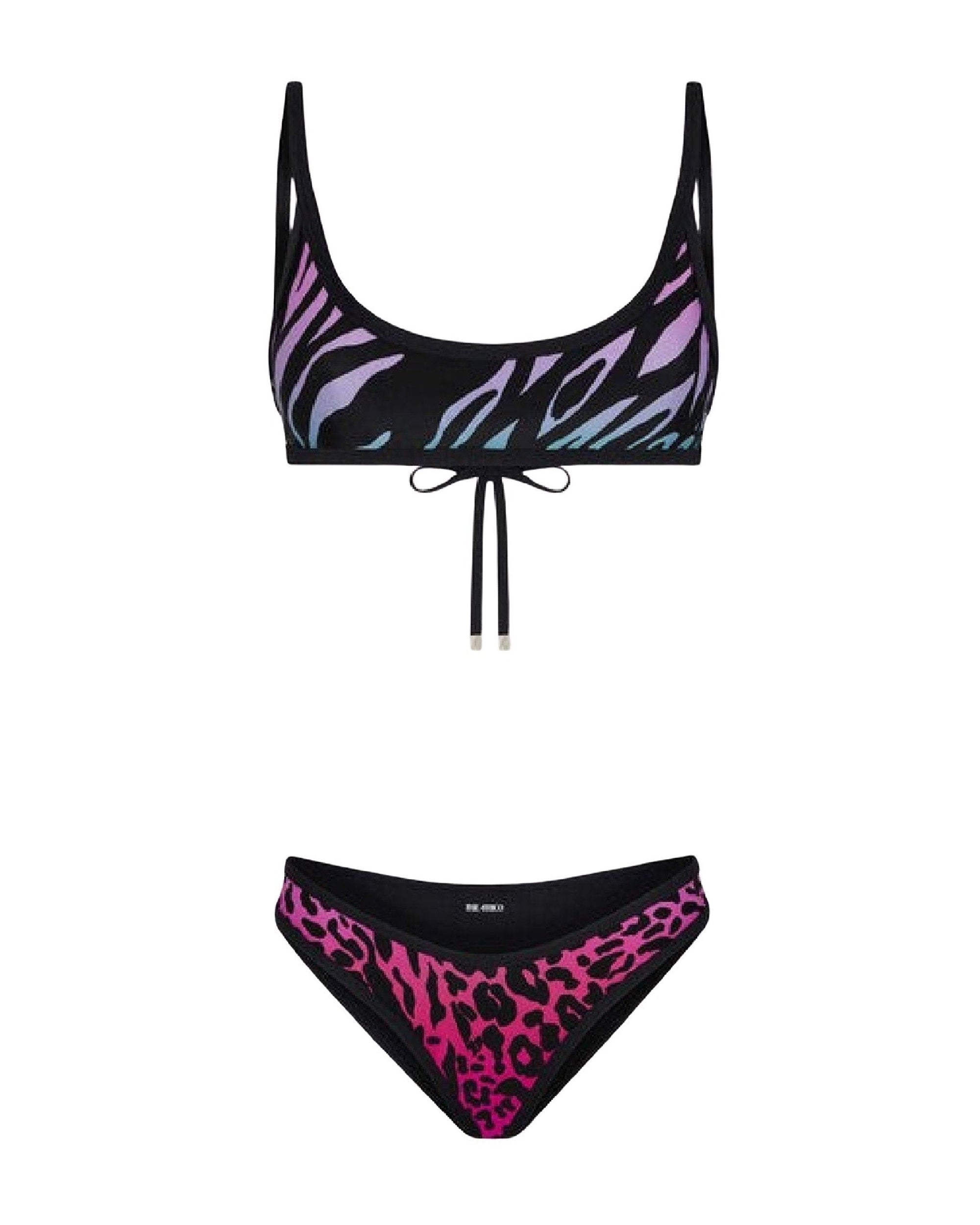 Ensemble de bikini en lycra imprimé - Multicolor