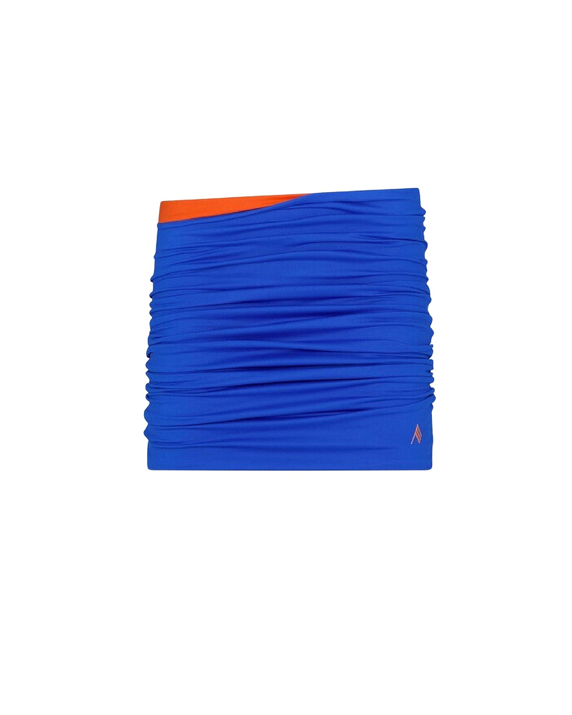 Mini jupe froncée en lycra - Blue