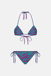 Bikini - Teal/bouganville
