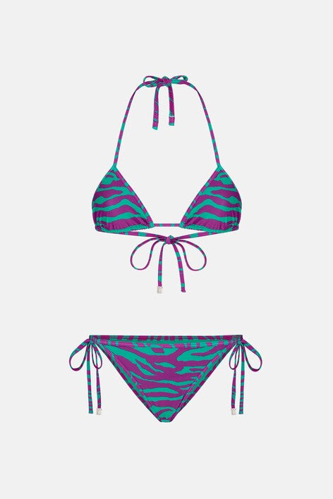 Bikini - Teal/bouganville