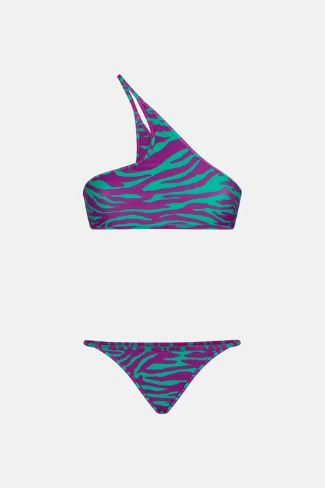 Bikini - Teal/bouganville