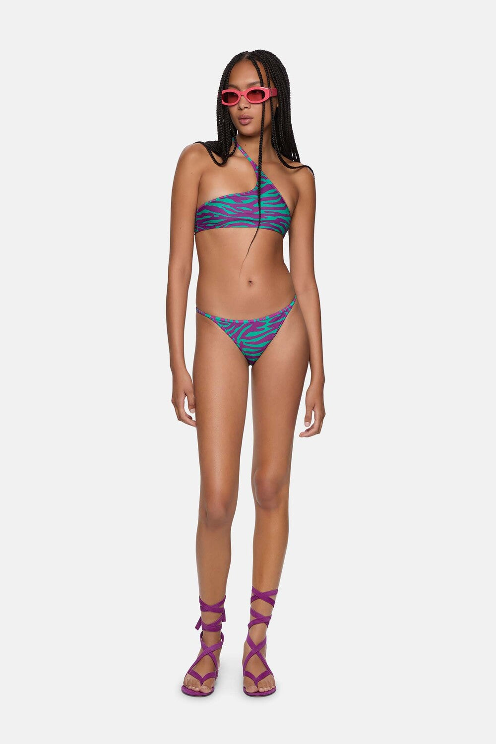 Bikini - Teal/bouganville