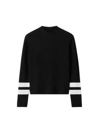 Pull sous-couche de ski à col rond en laine - Noir
