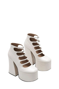 Bottines à talons Kiki 160 en cuir - White