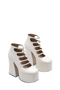 1 / DJV /170€ /5qty-5 /ST 100% /1 TROCA 195€   Bottines à talons Kiki 160 en cuir - White