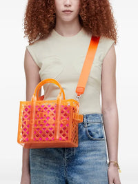 Petit sac à bandoulière The Tote Bag ajouré - Tangerine