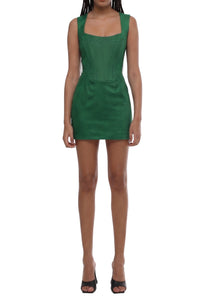 RECOLO Emerald Green /// Robe mini bustier en laine - Emerald Green
