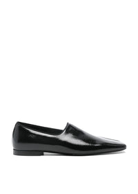 Mocassins à bouts carrés en cuir - Black