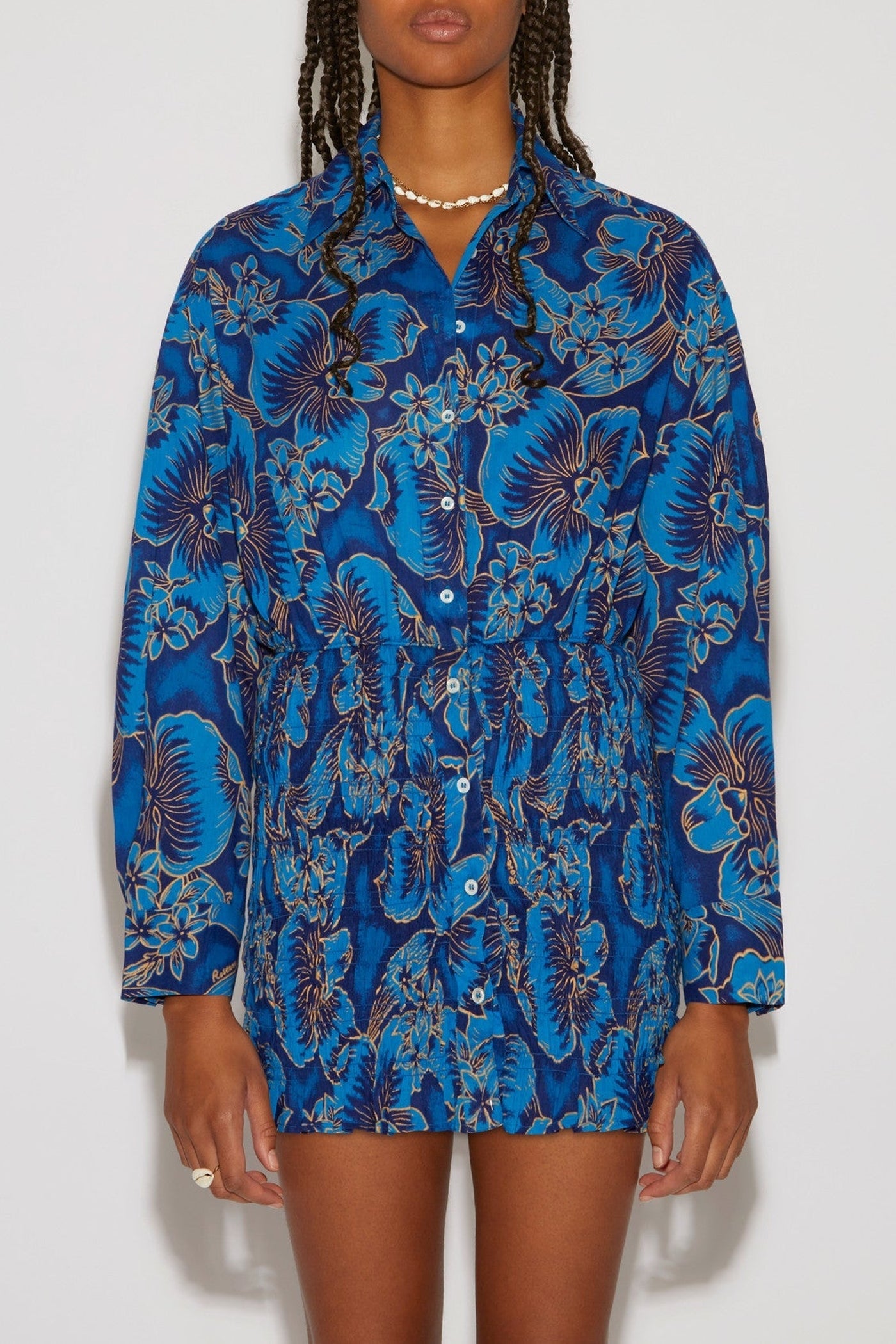 Robe courte Dario Honolulu - Bleu