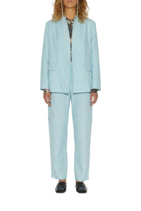 Pantalon Cargo Dylan en lin mélangé - Menthe
