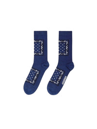 Chaussettes Bandana - Print Navy Paisley