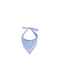 Foulard Amaro en maille  - Print Blue Faded Paisley