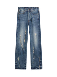 Pantalon De-Nimes Suno en denim - Destroyed Blue