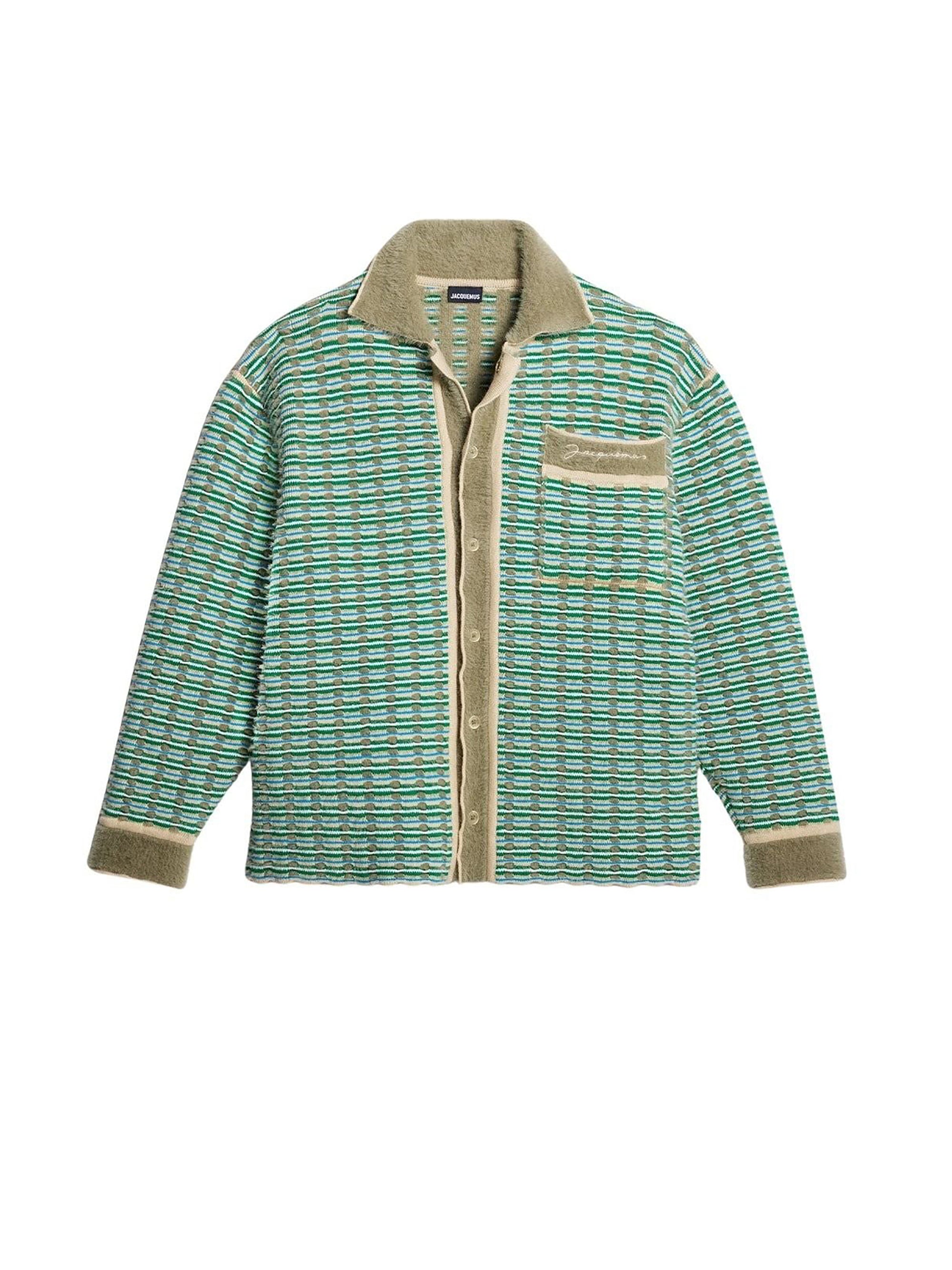 Cardigan Macio en jacquard festonné  - Multi-Green
