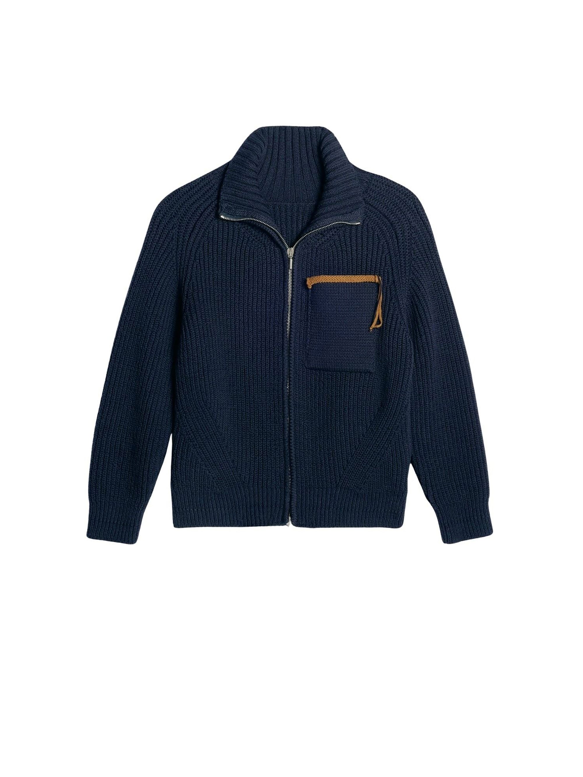 Cardigan Arco zippé à col montant - Navy