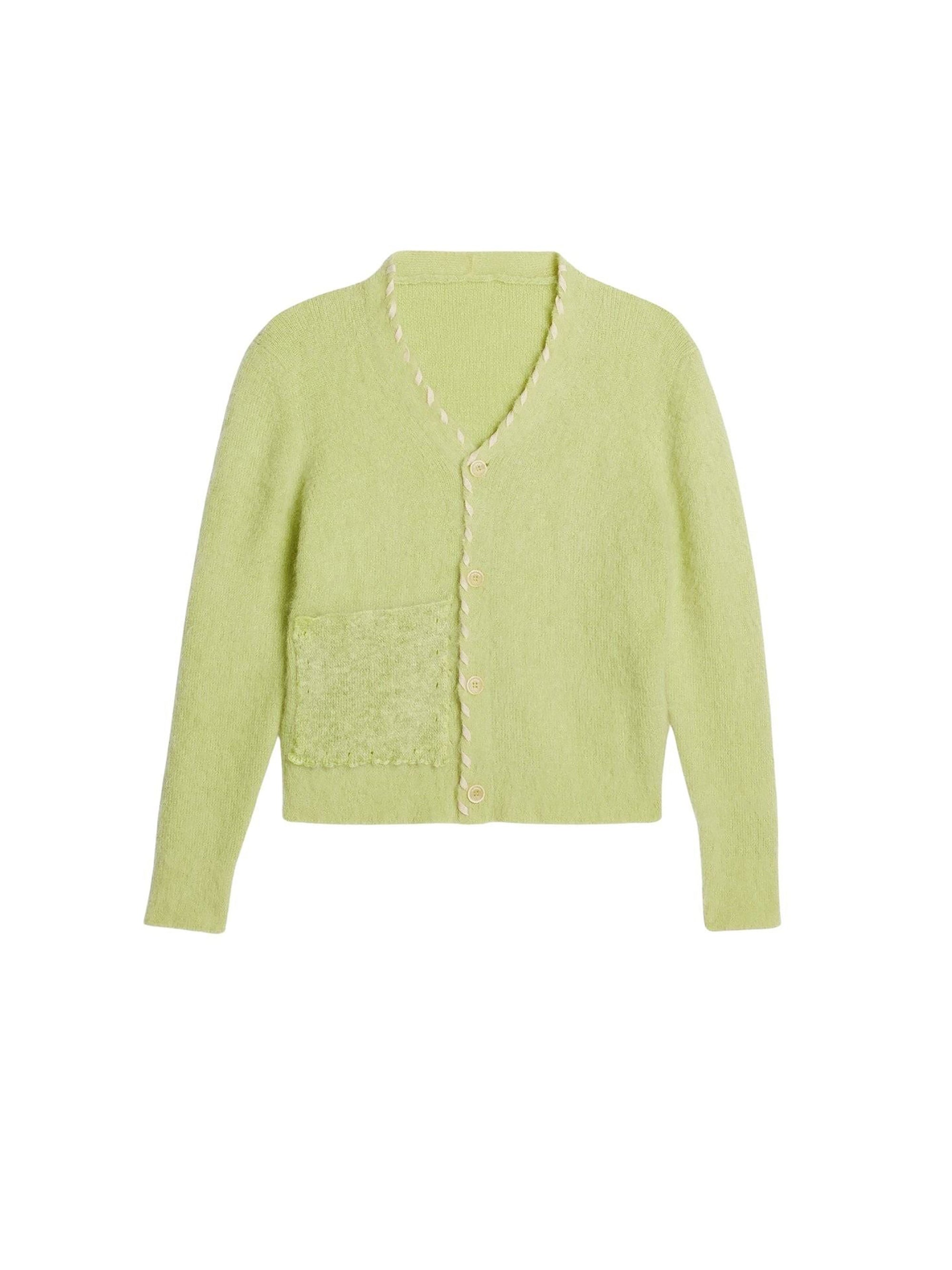 Cardigan Lazo en laine - Light Green