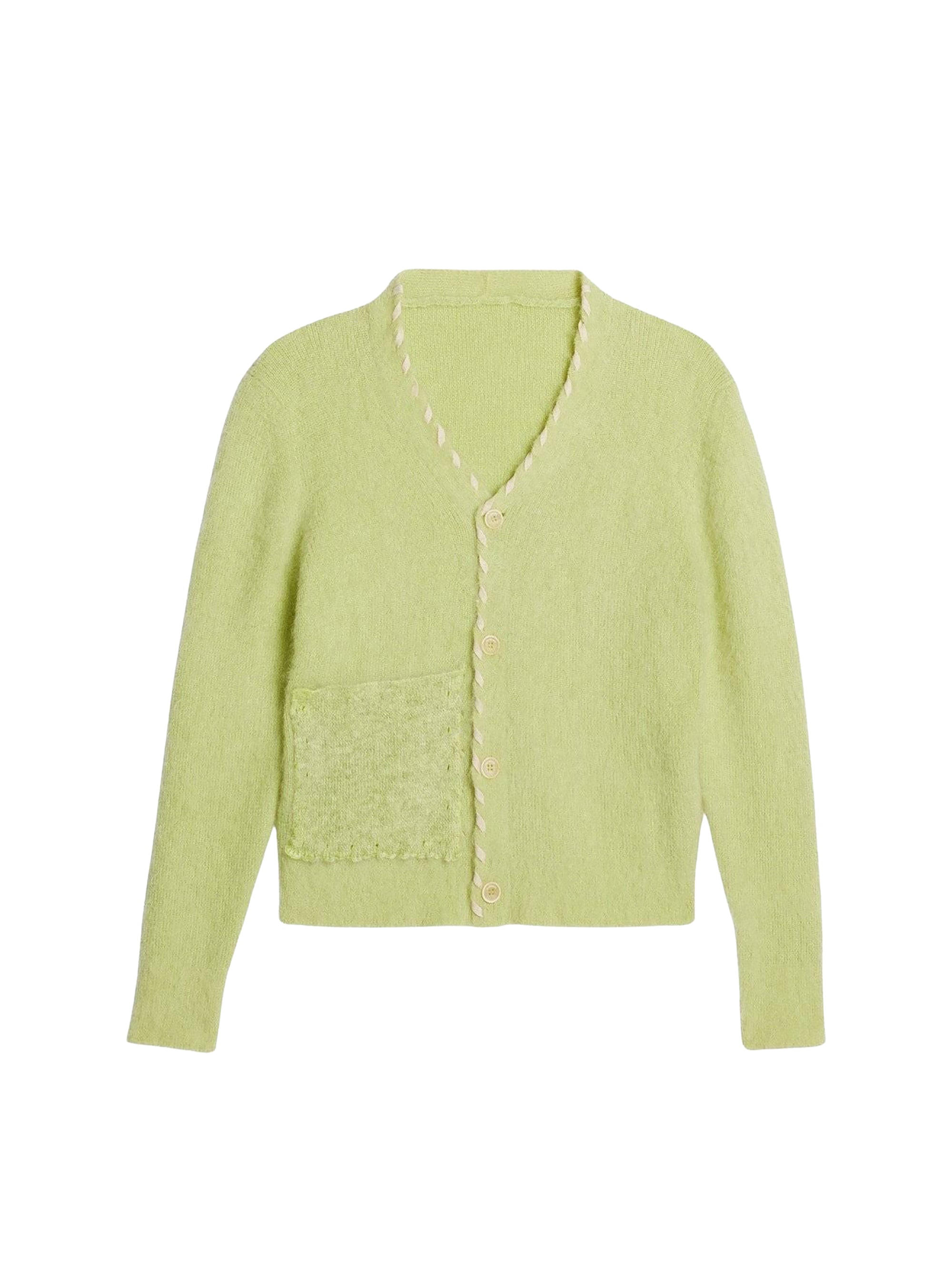 Cardigan Lazo en laine - Light Green