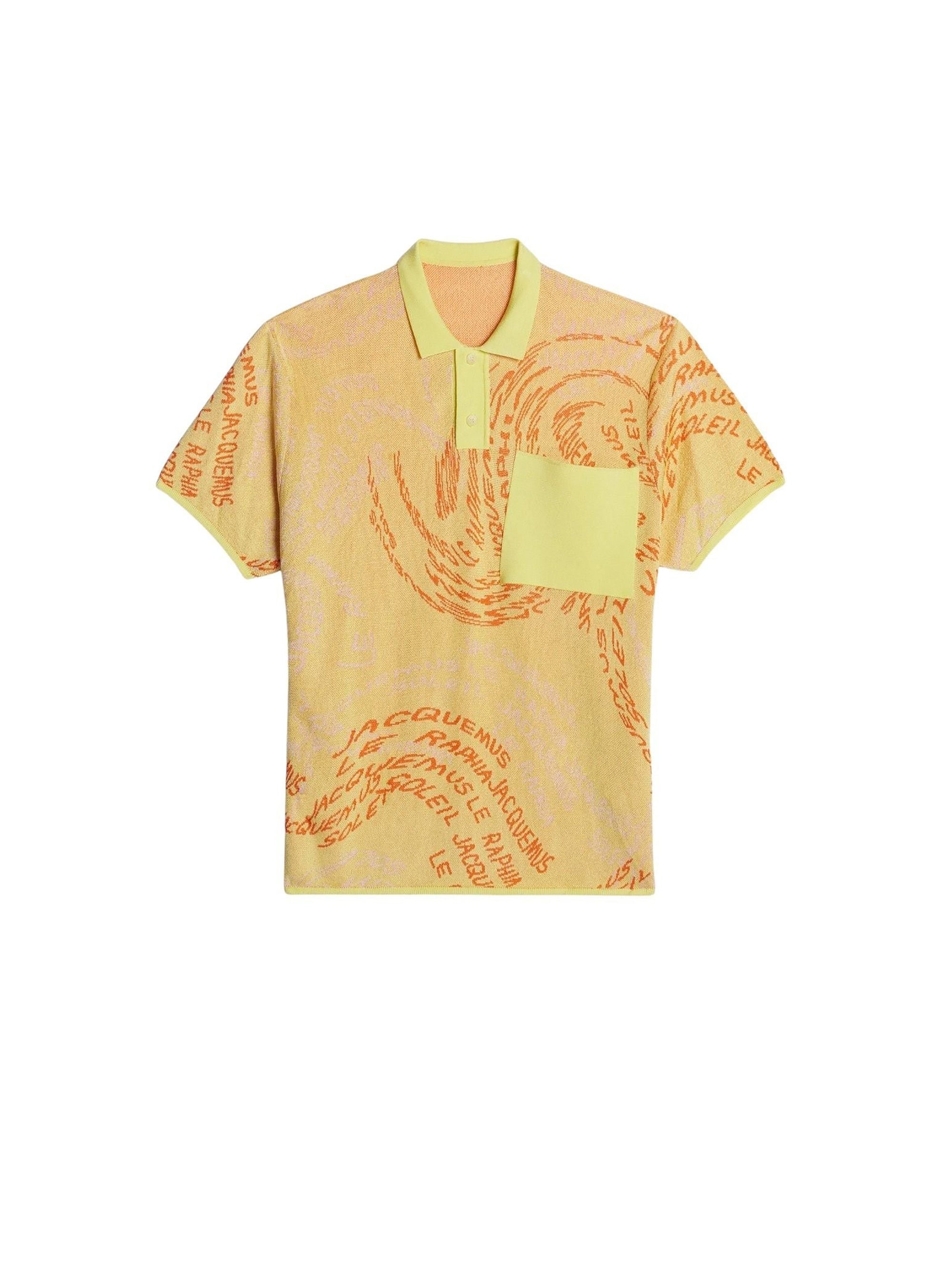 Polo Tordu Jacquard à logo torsadé - Multi-Beige