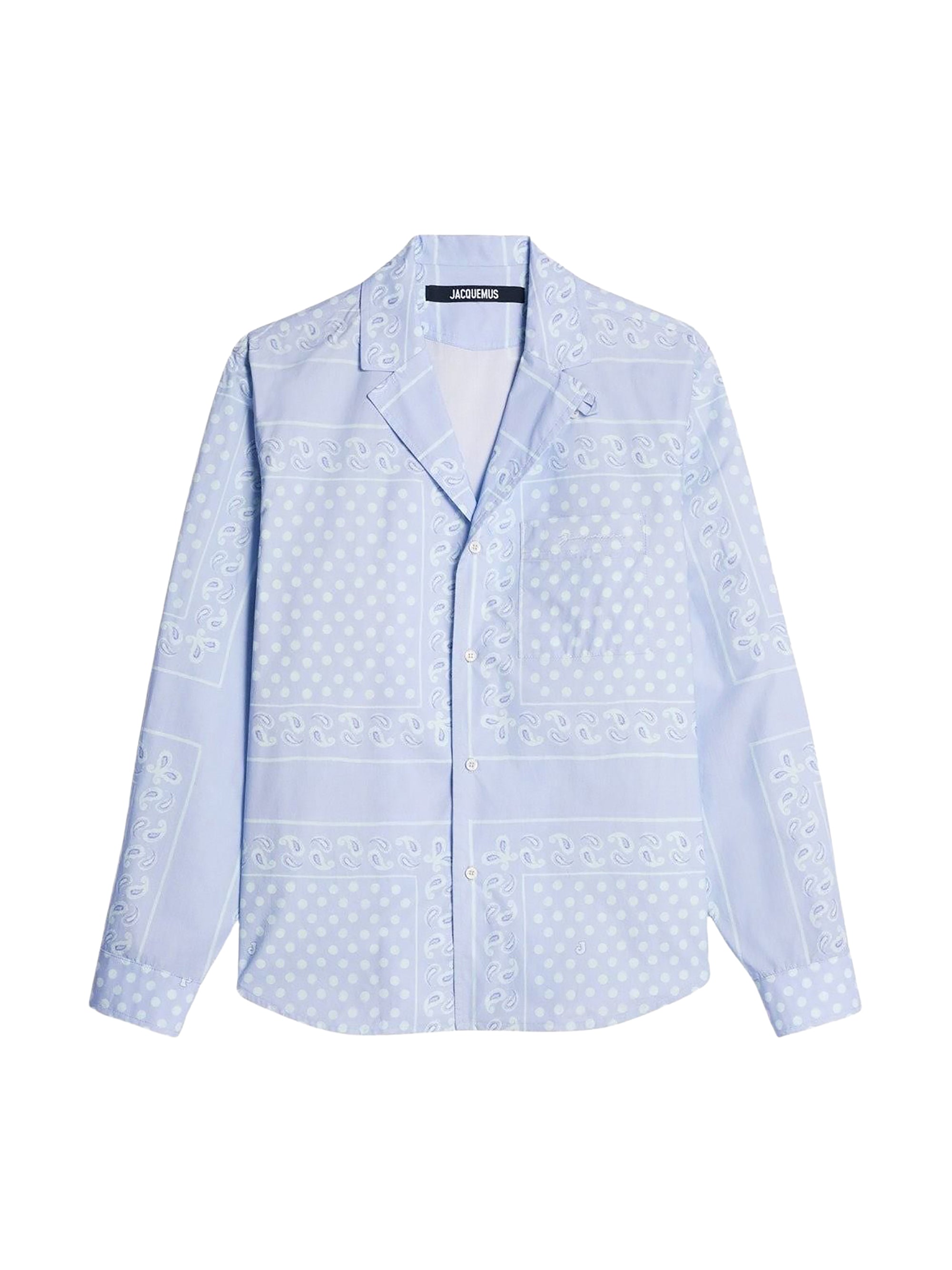 Chemise Luis à manches longues - Blue Faded Paisley