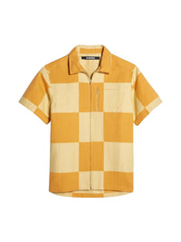 YELLOW CHECKS LA CHEMISE BANHO