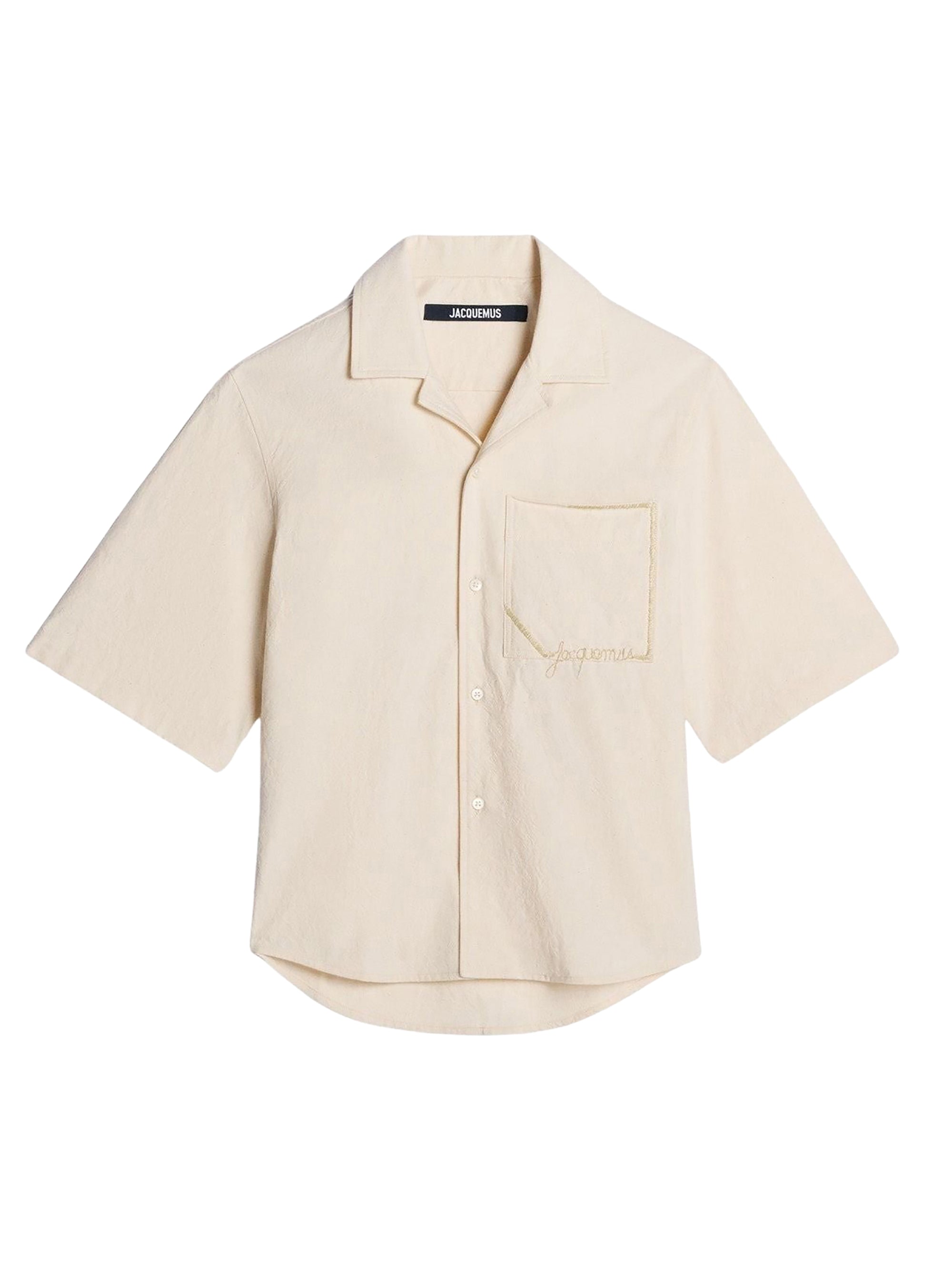 Chemise Cordao bowling à logo raphia - Off White
