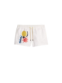 Maillot Pingo de bain à J brodé - Print White Arty Sun