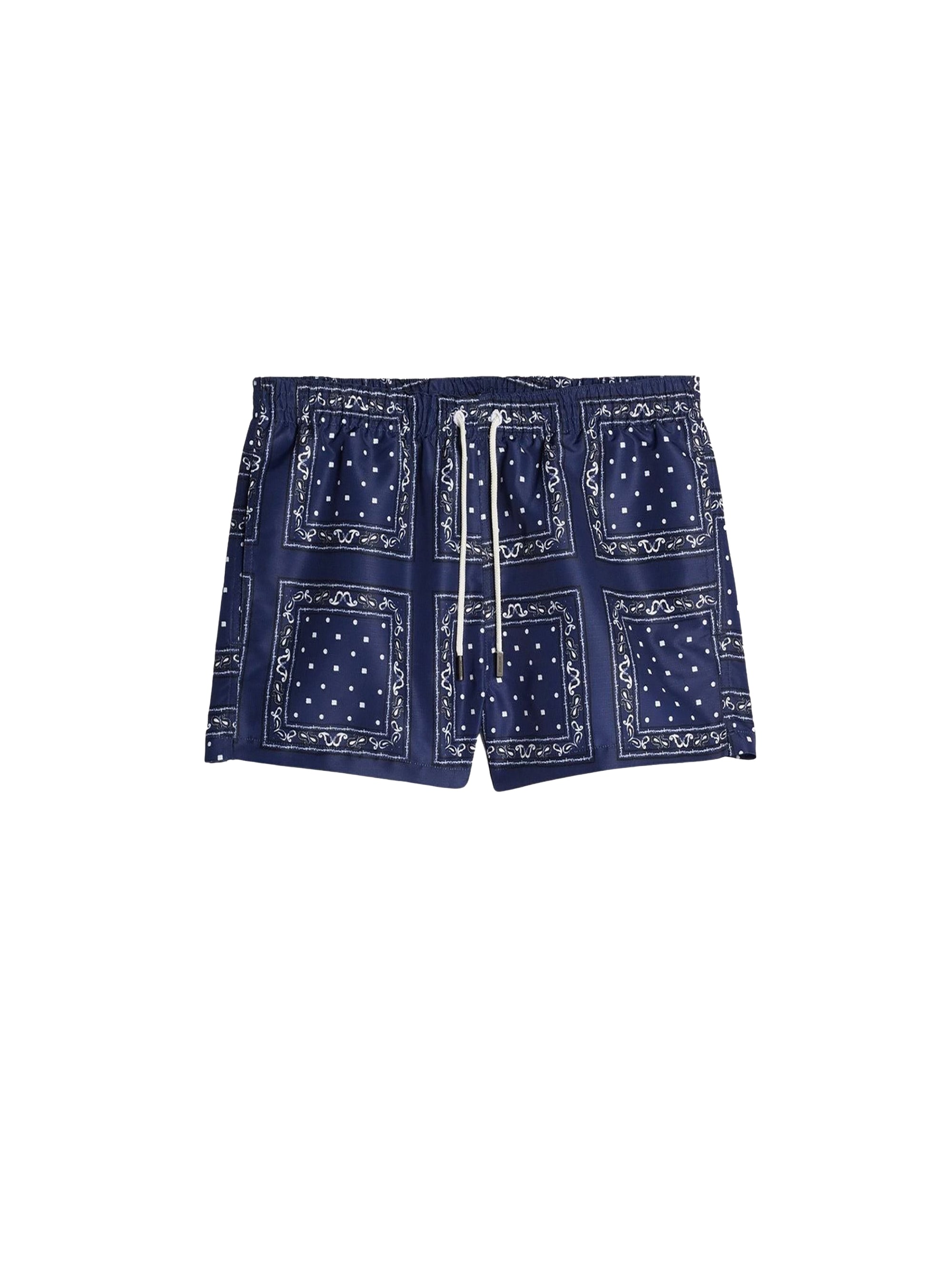 Short Pingo de bain à J brodé - Navy Paisley
