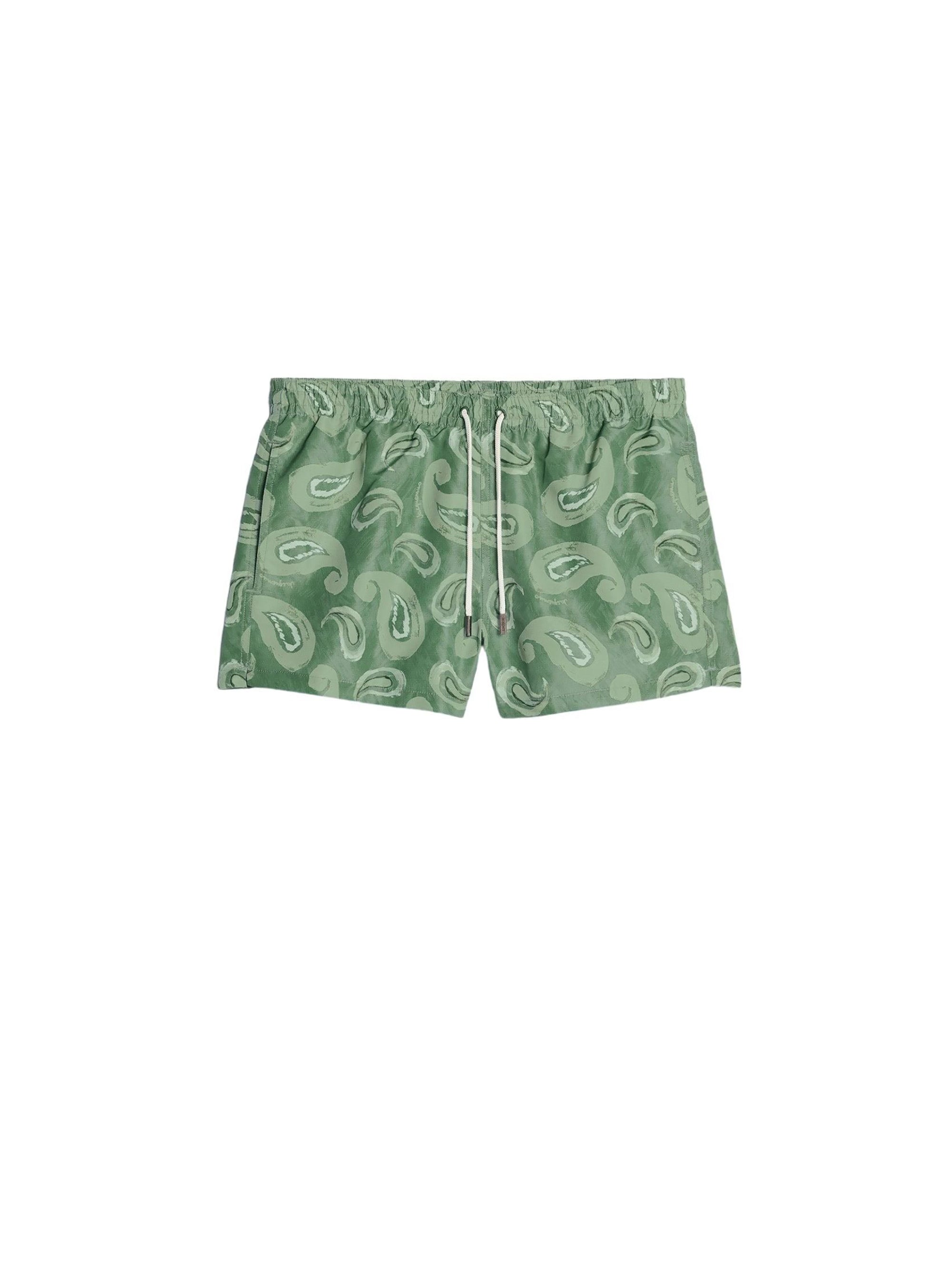 Maillot Pingo de bain à J brodé - Print Pop Green Paisley
