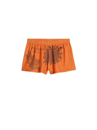 Short de Bain de bain Summer Sketch  - Print Arty Leaf Orange