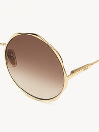 BASEPLUS_Gold & Brown SUNGLASSES - Gold & Brown