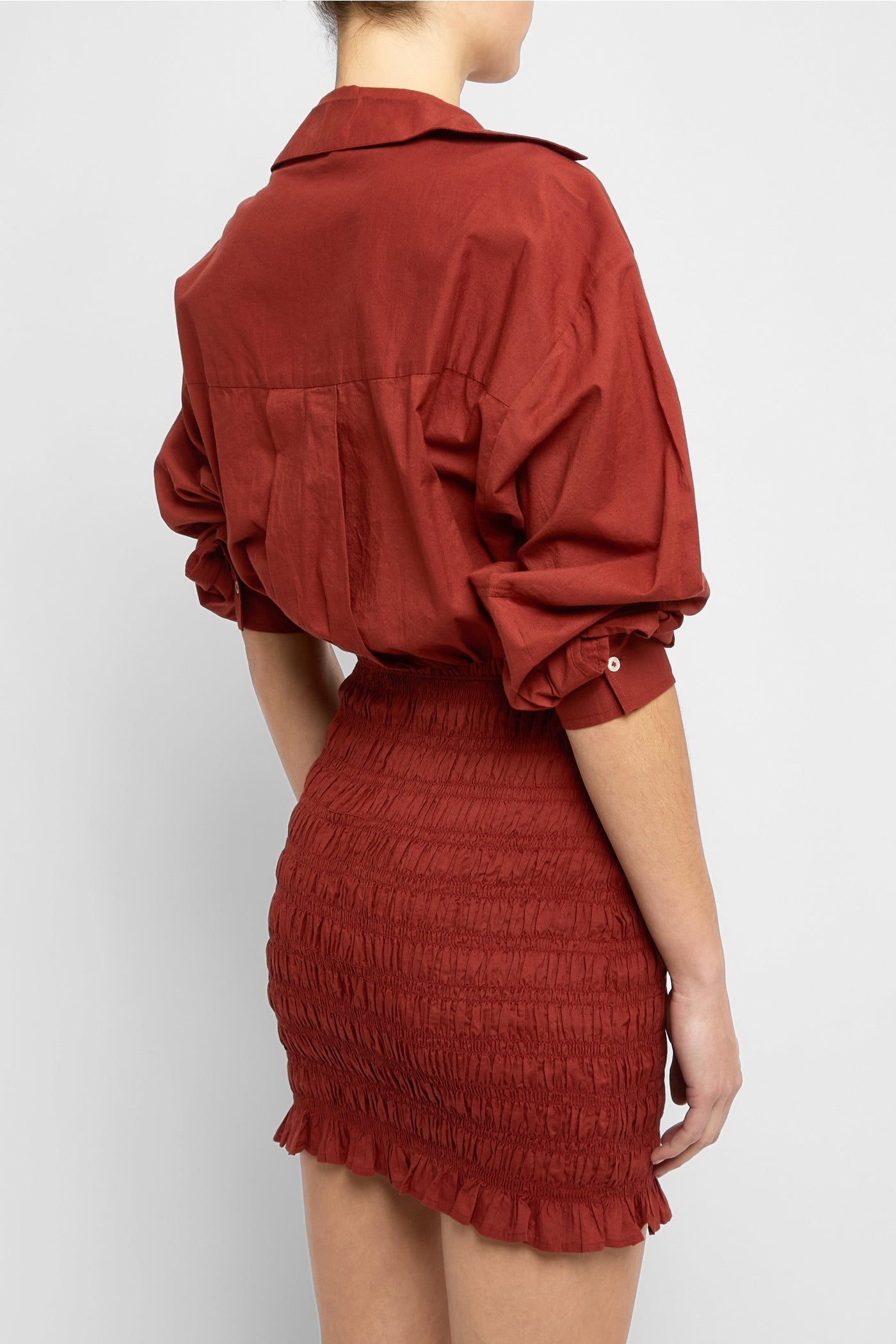 Dario Emiliano smocked short dress - Terre