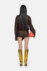 Hatty mini dress - Black/cinnamon