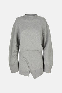 Ivory mini dress - Melange grey