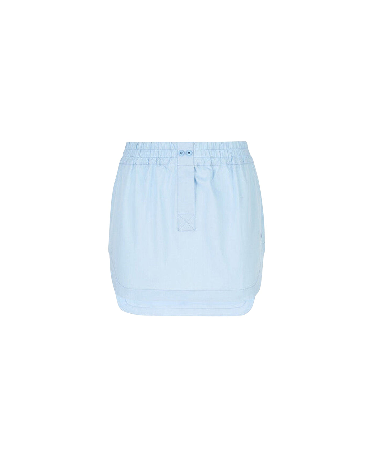 Mini jupe boxer Rooney en popeline - Dusty Blue