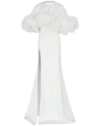 Robe longue Airi en double satin - White