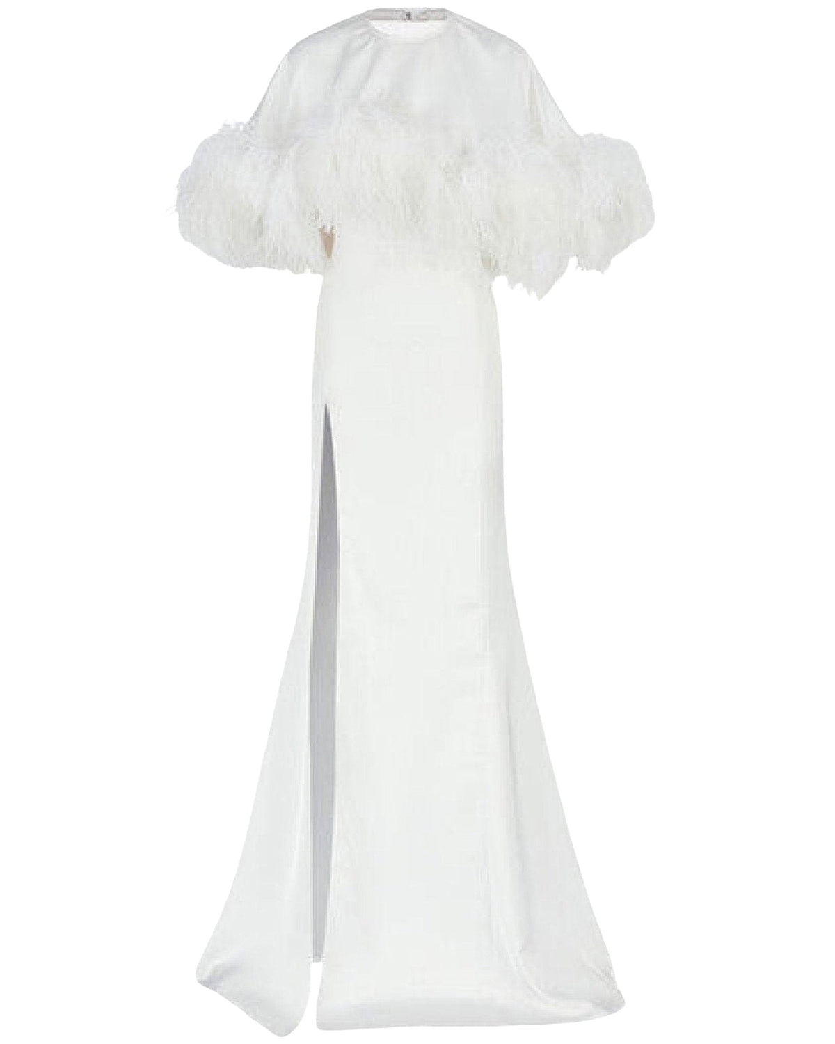Robe longue Airi en double satin - White