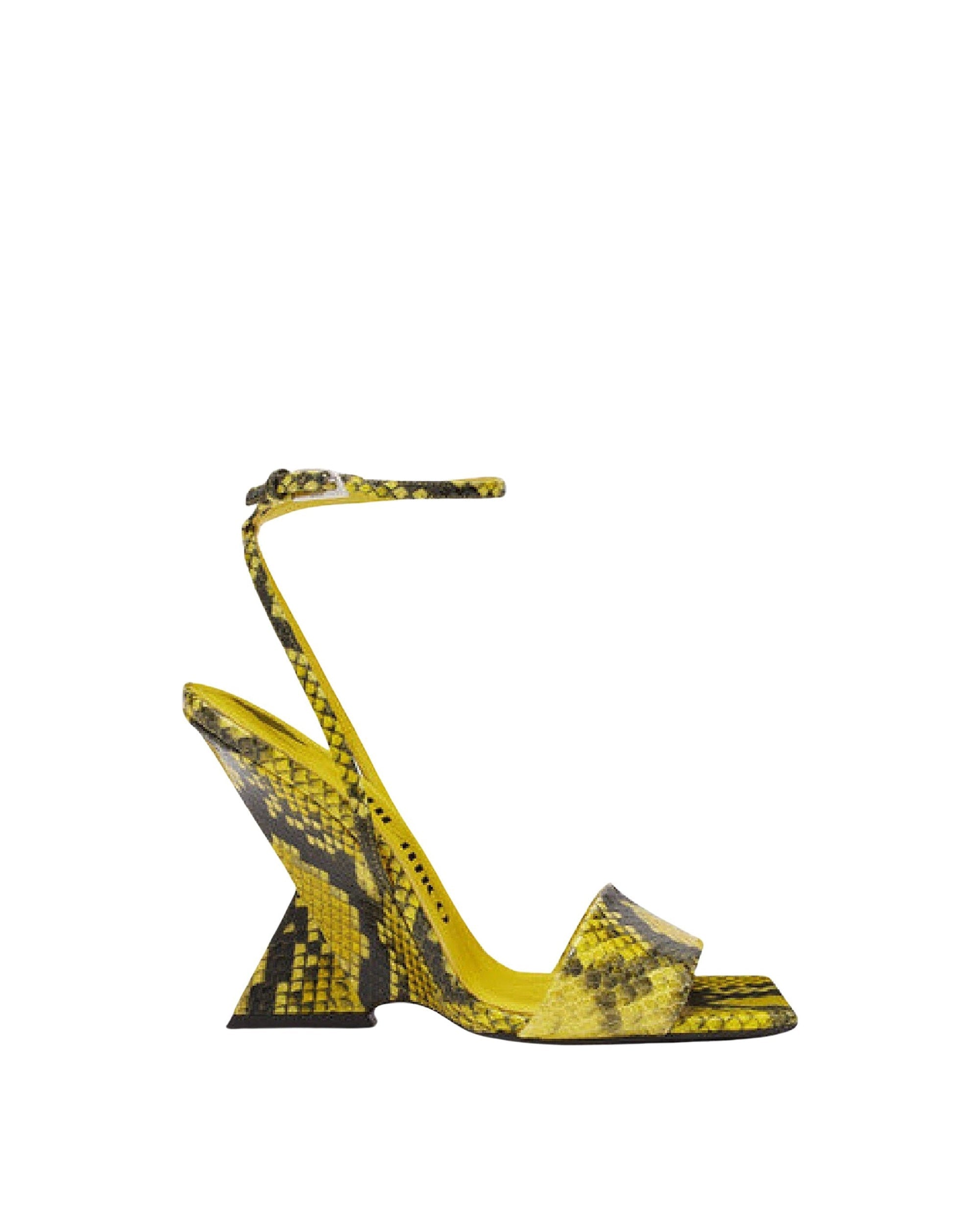Sandales Cheope 105 en cuir imprimé - Fluo Yellow