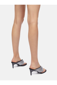 Rem sandal 60mm - Silver/black