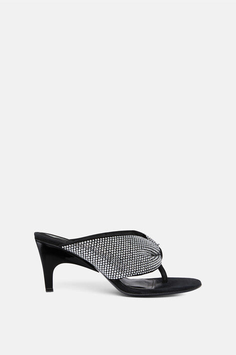 Rem sandal 60mm - Silver/black